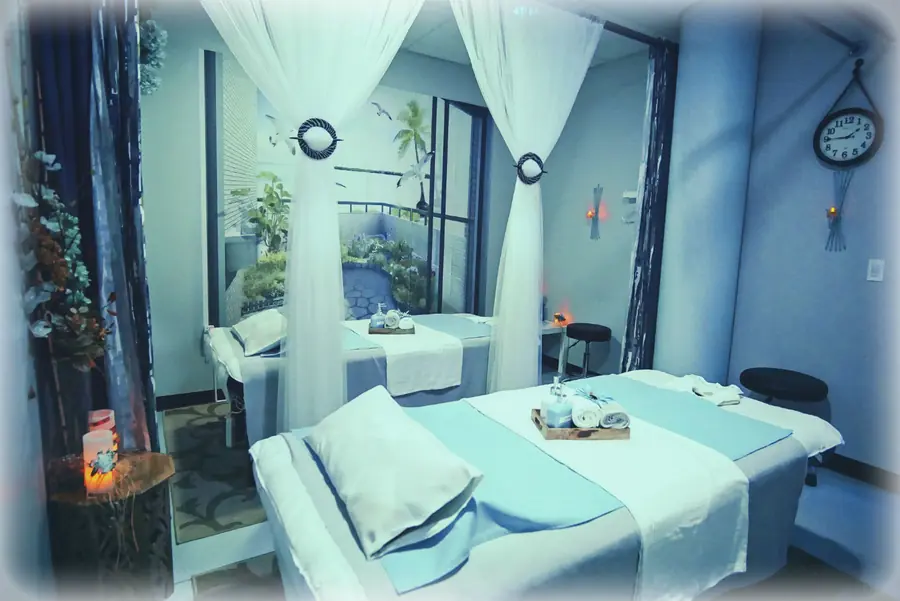 Couples massage treatment room